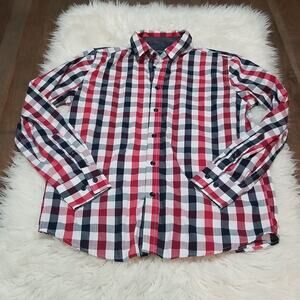 London Fog Men's Checkered Casual Button Down Shirt